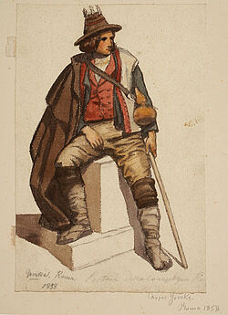 Caspar Goerke: Campagnahirt, 1858 (im graph. Nachlass Allmers')