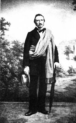 Allmers mit Plaid, 1859 in Italien